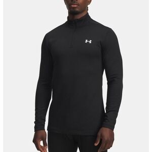Under Armour ColdGear 1/2 Zip Pullover Black Fitted Base Layer Men XL